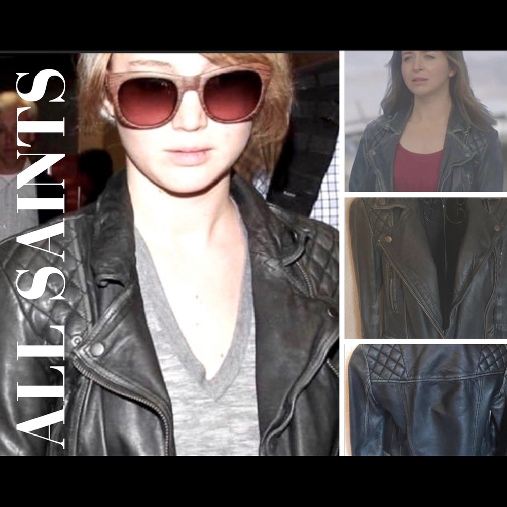 Size 0 Leather Jacket Black biker style NWOT